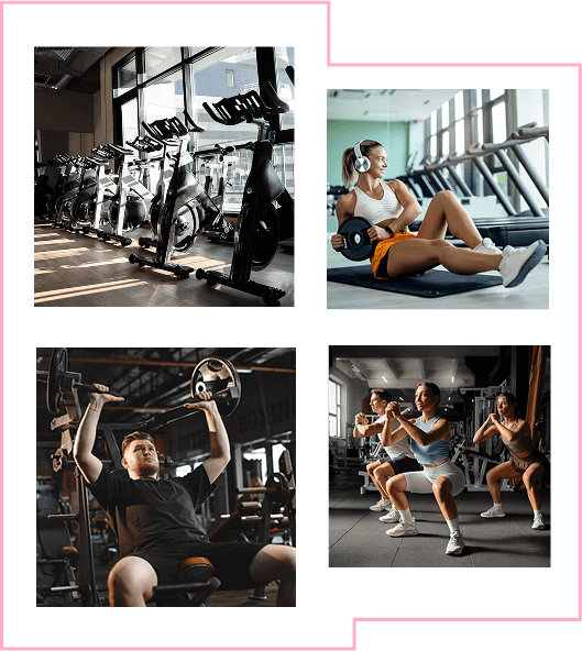 Fit expert demonstrating exercises in the gym