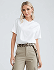 White cotton women's T-shirt