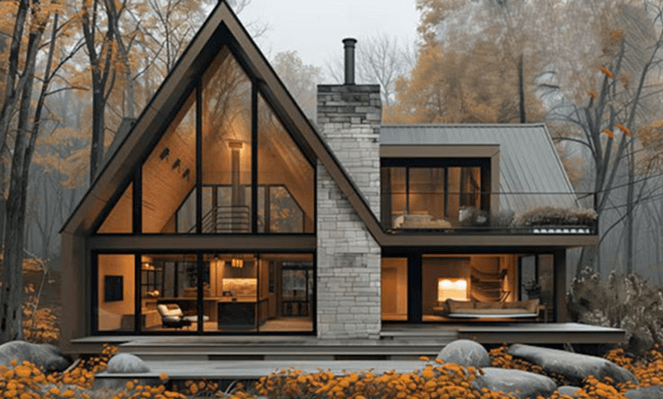 Modern luxury home with spacious interior