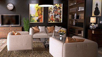 Luxury apartment building with modern architecture