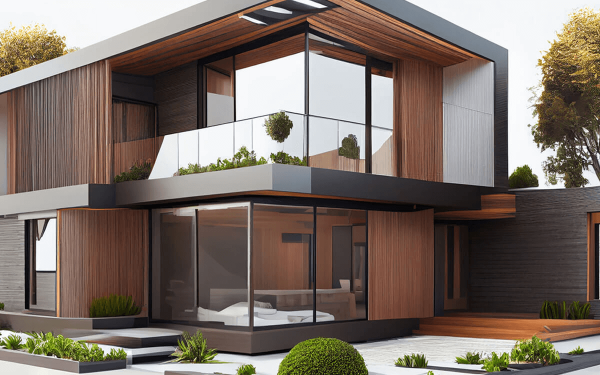 Luxury home exterior with modern architecture